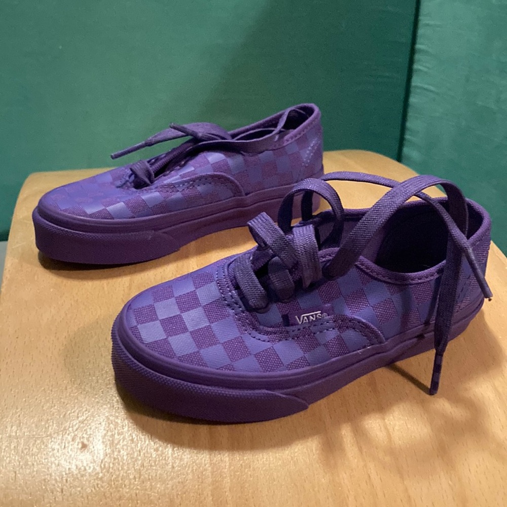 Vans purple shoes kids size 11